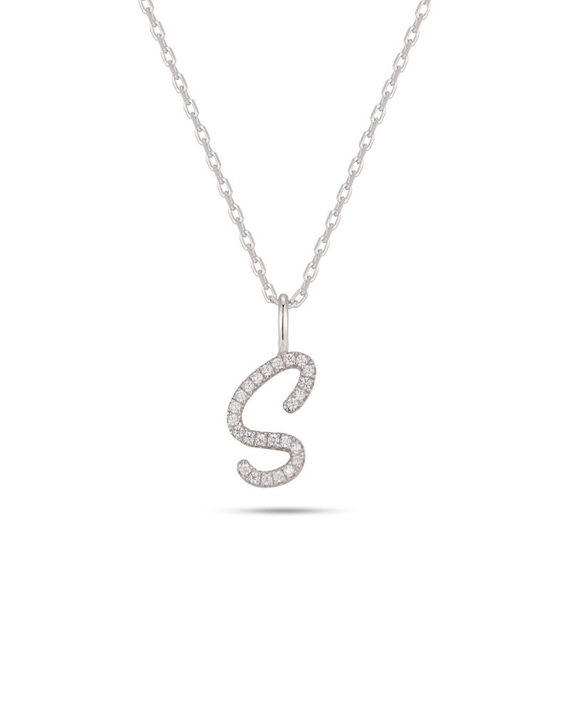 Silver Letter S Necklace