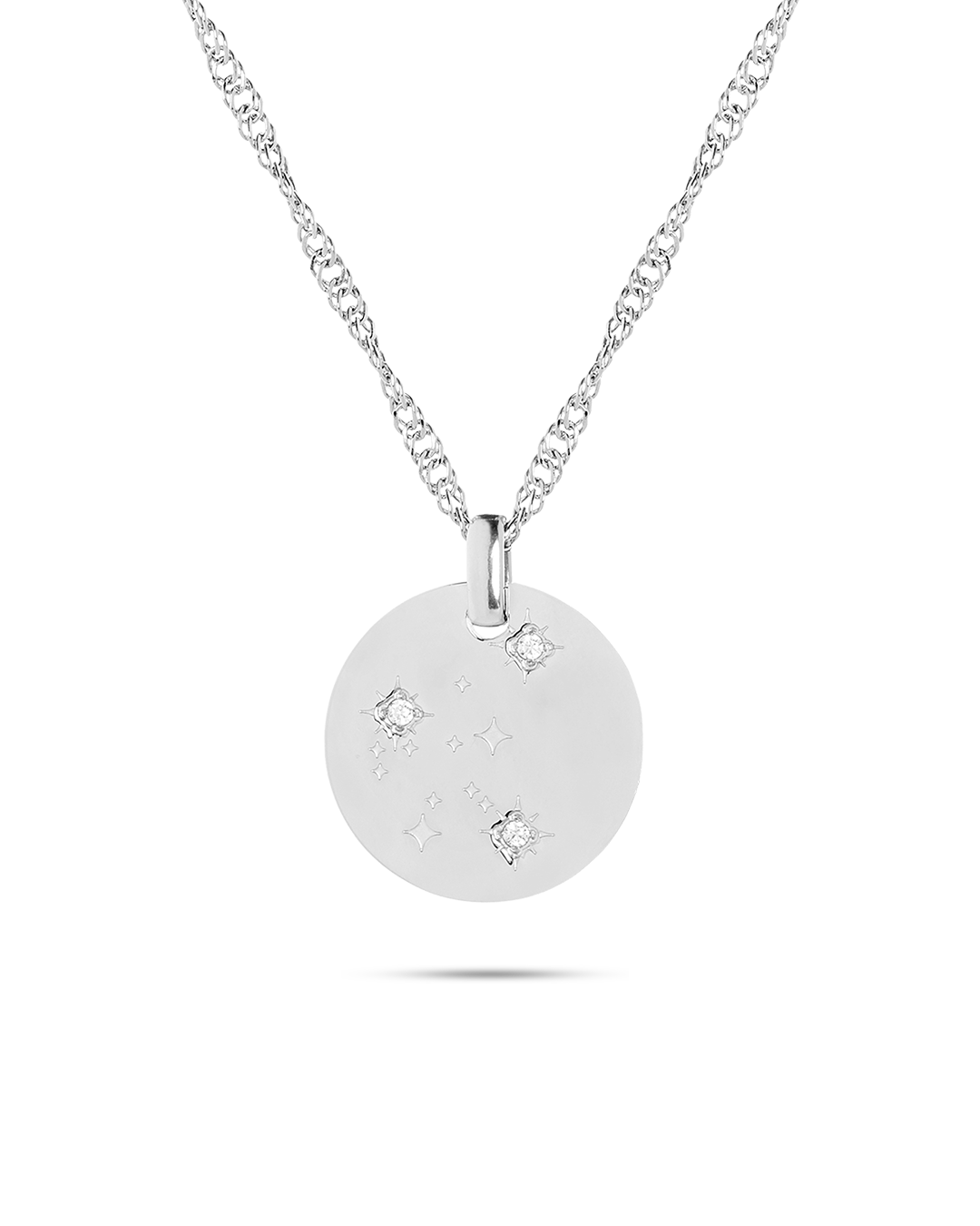 Aquarius Zodiac Silver Necklace