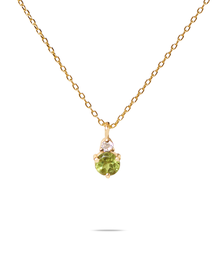 Collar Birthstone Agosto - Peridoto