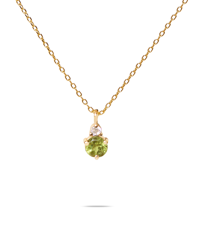 Collar Birthstone Agosto - Peridoto