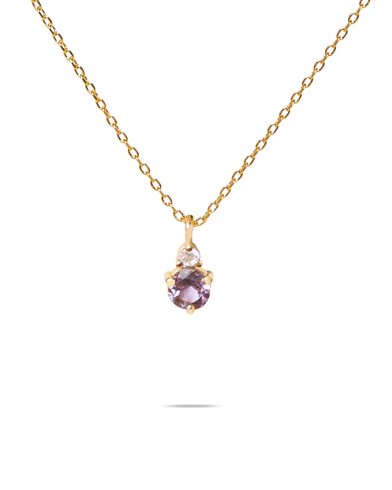 February Birthstone Necklace - Amethyst 