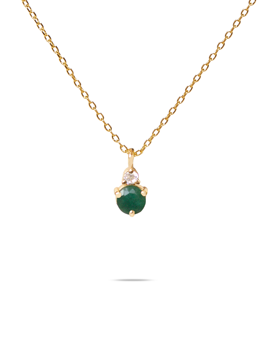 May Birthstone Necklace - Emerald