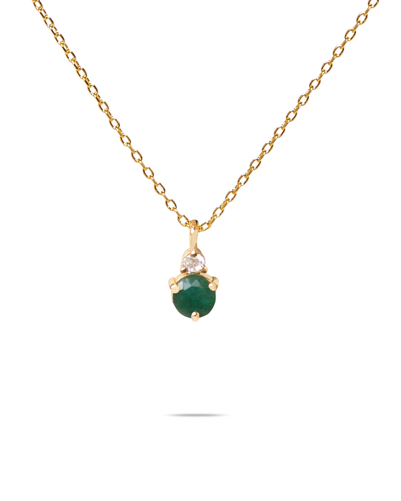 May Birthstone Necklace - Emerald