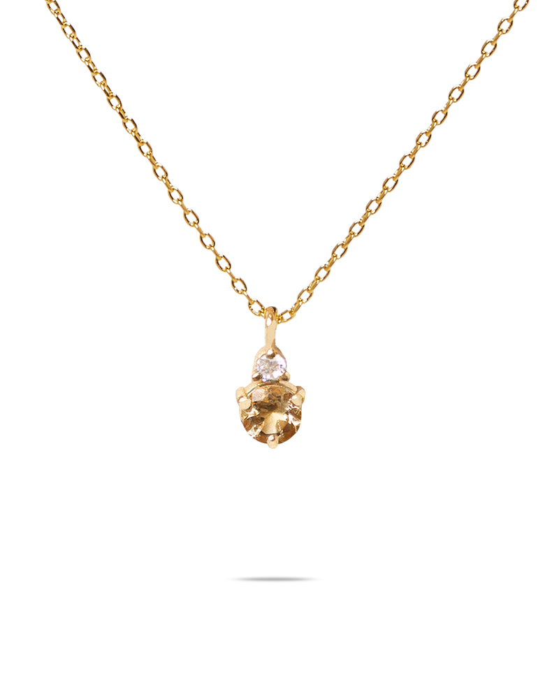 November Birthstone Necklace - Citrine
