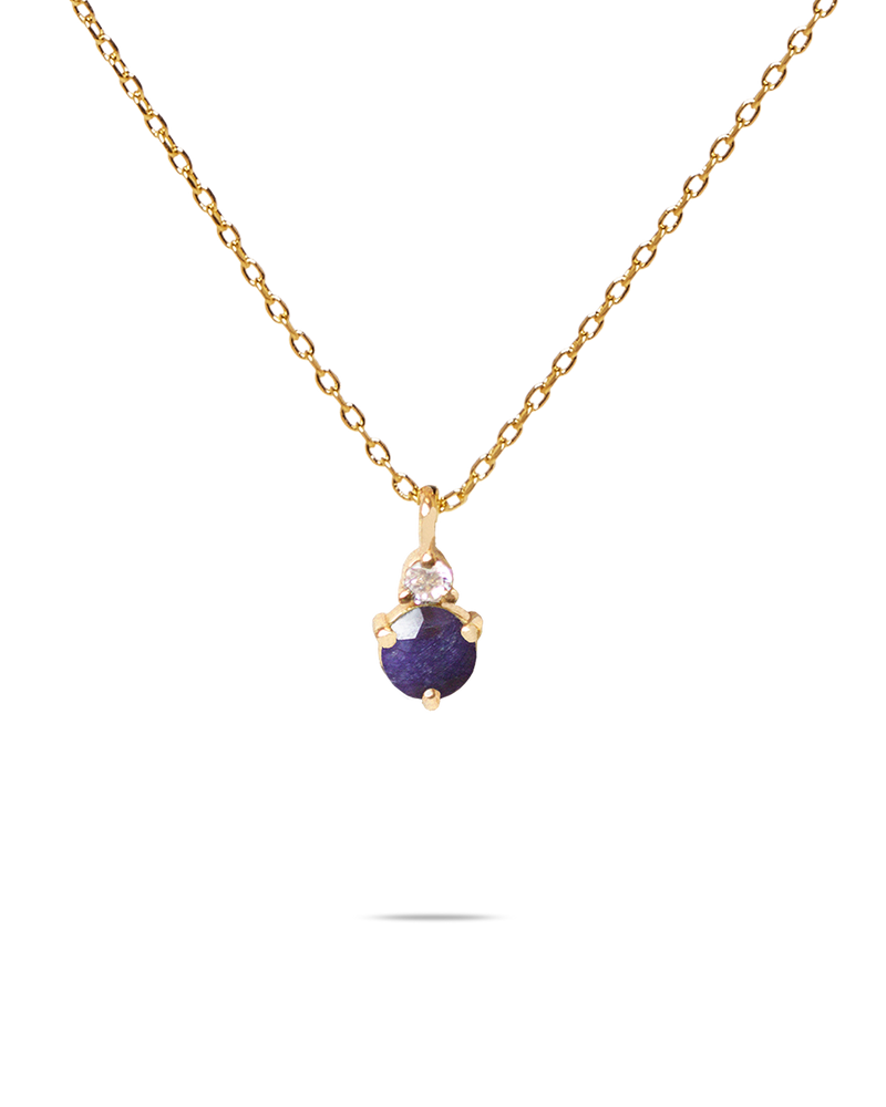 September Birthstone Necklace - Sapphire