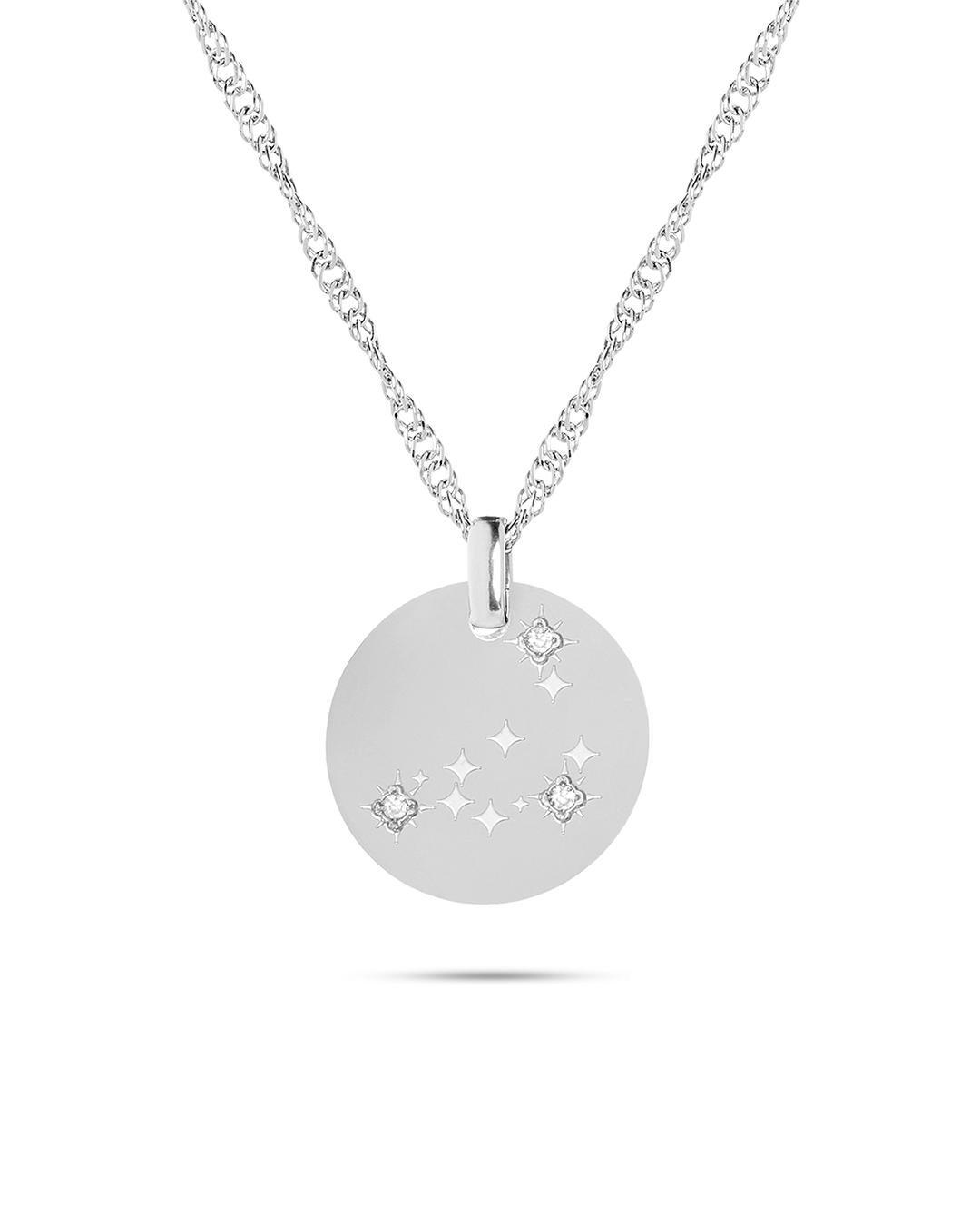 Capricorn Zodiac Silver Necklace