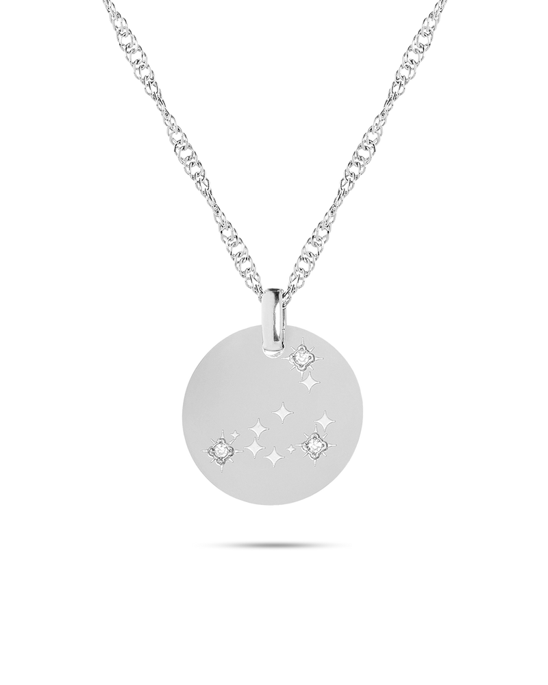 Capricorn Zodiac Silver Necklace