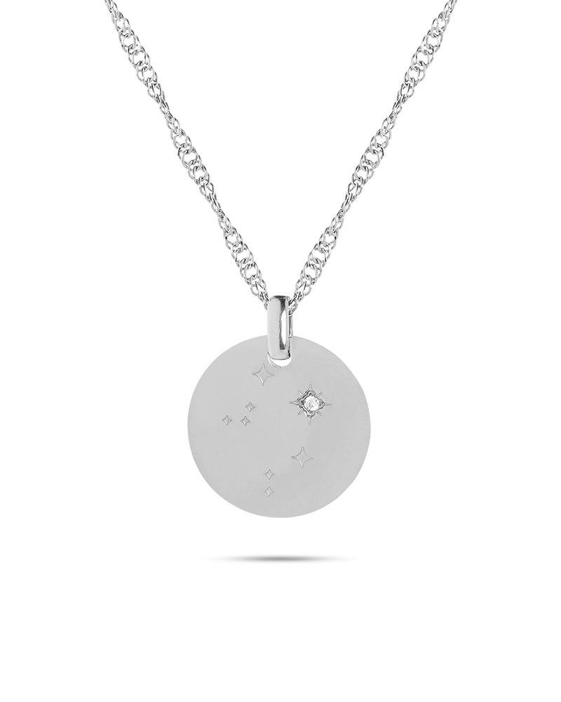 Silver Zodiac Libra Necklace