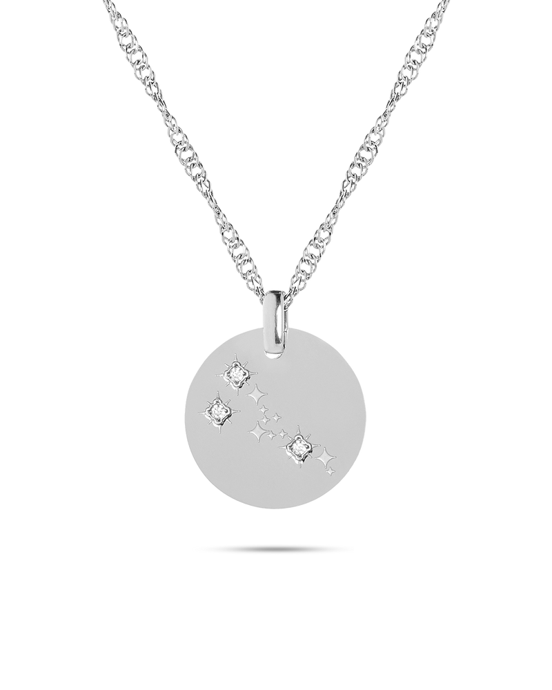 Taurus Zodiac Silver Necklace