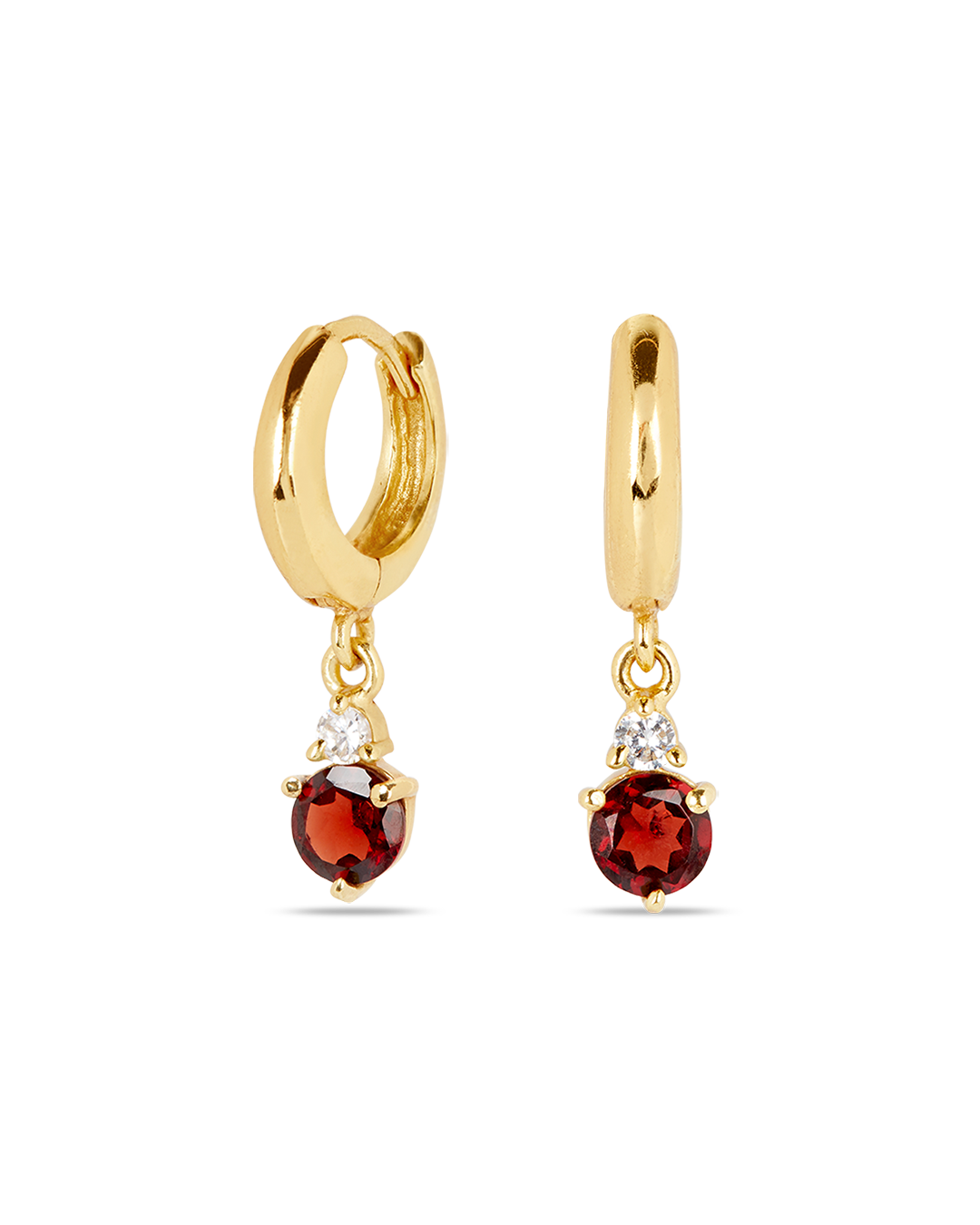 Pendientes Birthstone Enero - Granate