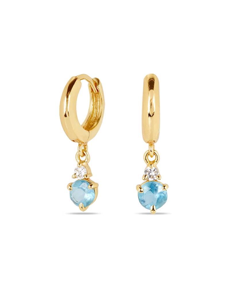 March Birthstone Earrings - Aquamarine