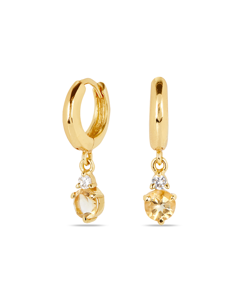 November Birthstone Earrings - Citrine 