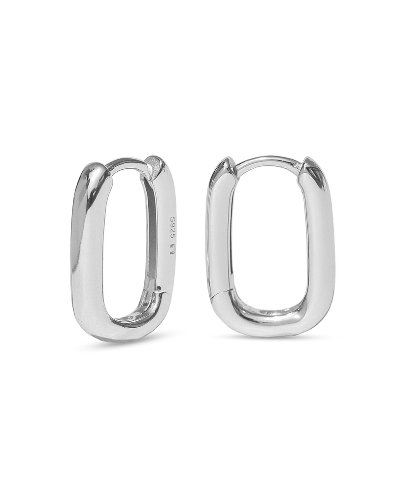 Charlize Small Silver Hoops