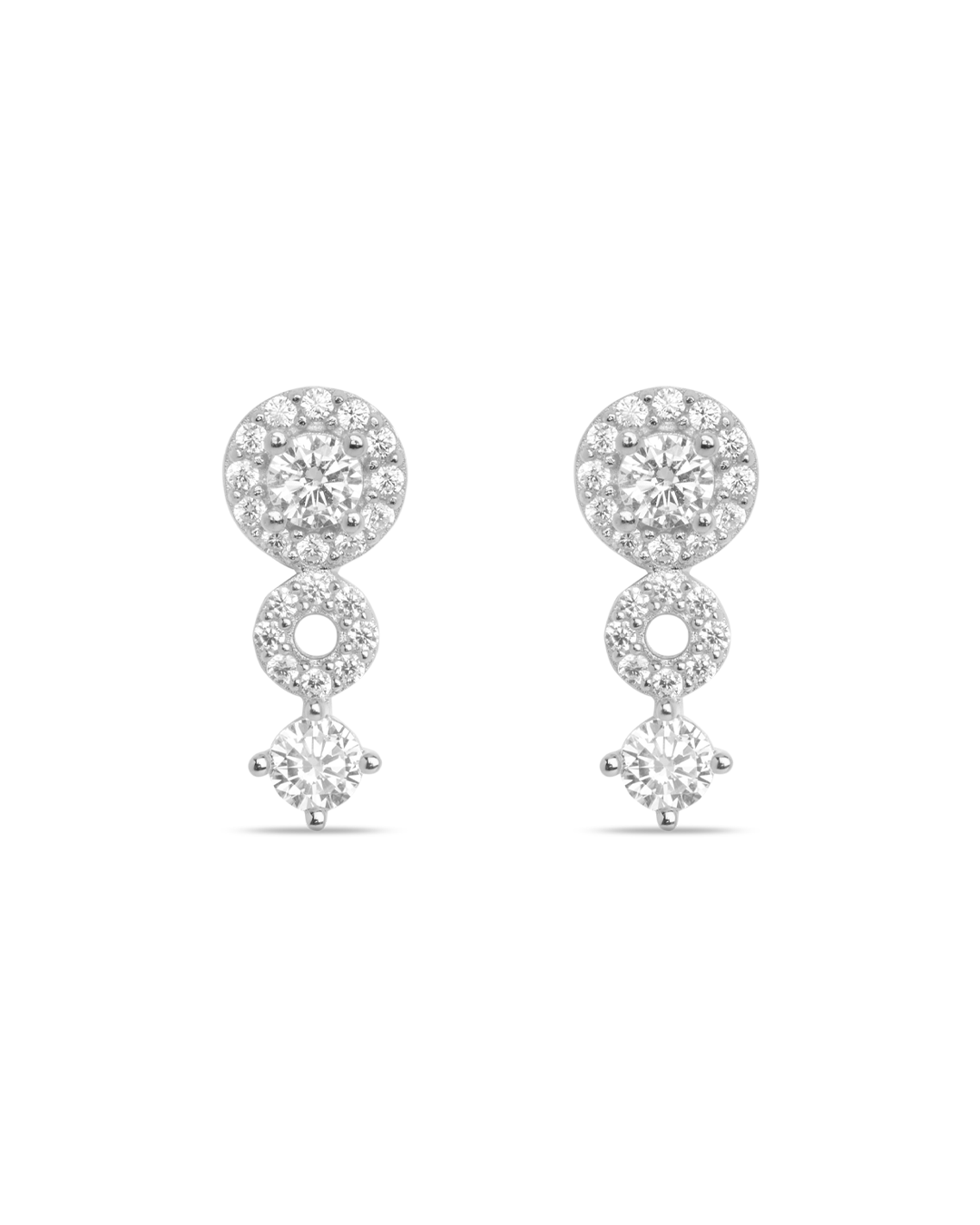 Silver Air Zirconia Earrings