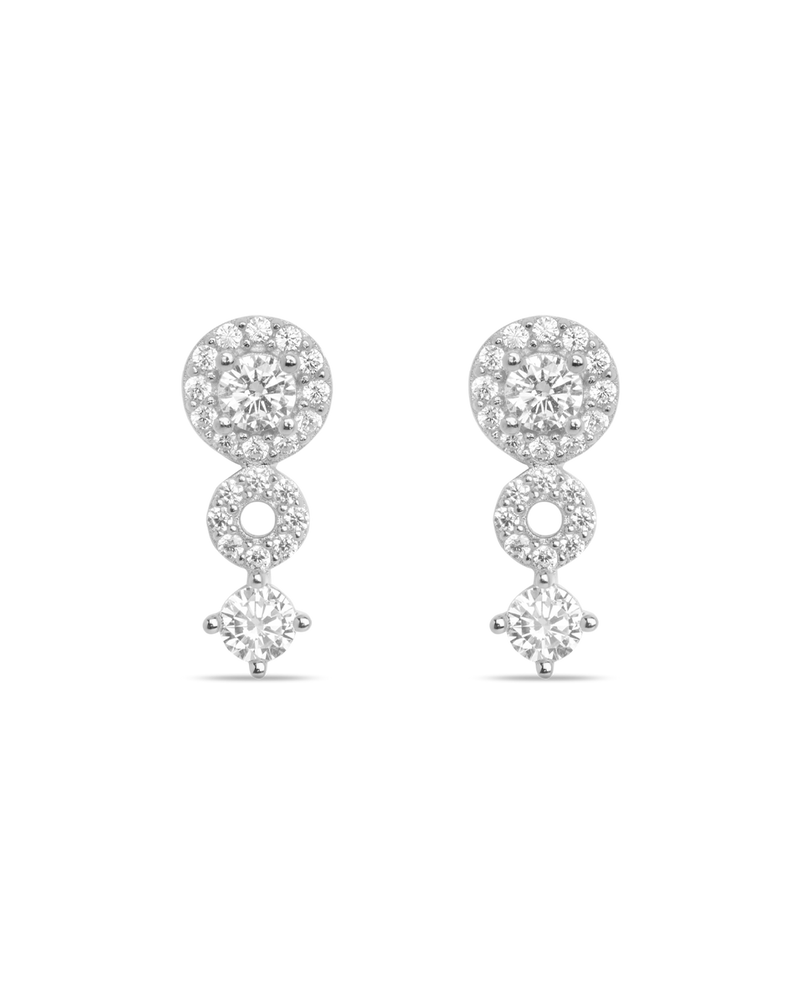Silver Air Zirconia Earrings