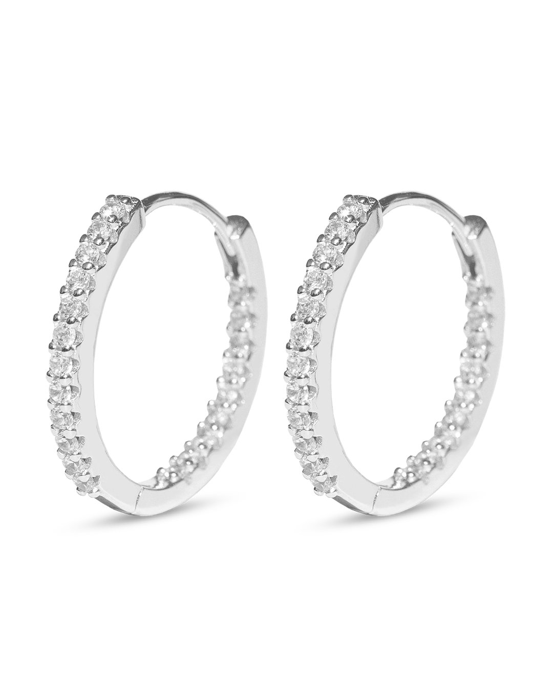 Silver Ideal Medium Hoops