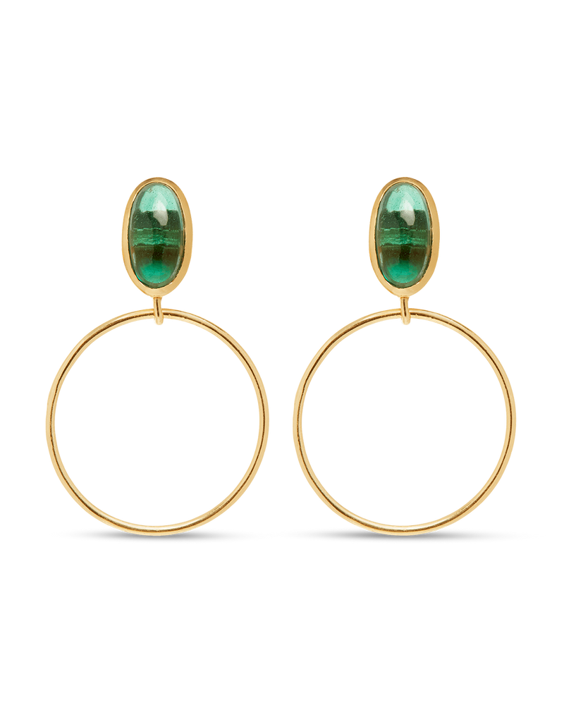 Ela Green Jade Earrings