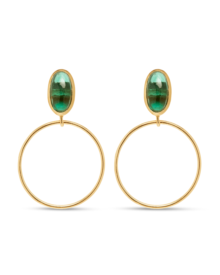 Pendientes Jade Verde Ela