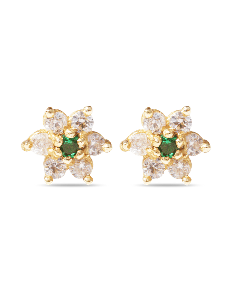 Pendientes Mini Verdes Flower