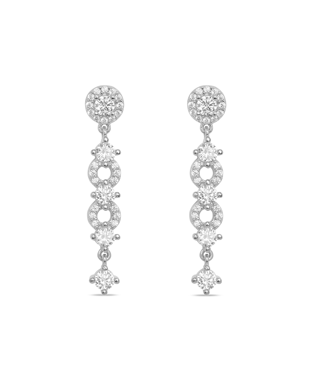 Breeze Long Silver Earrings