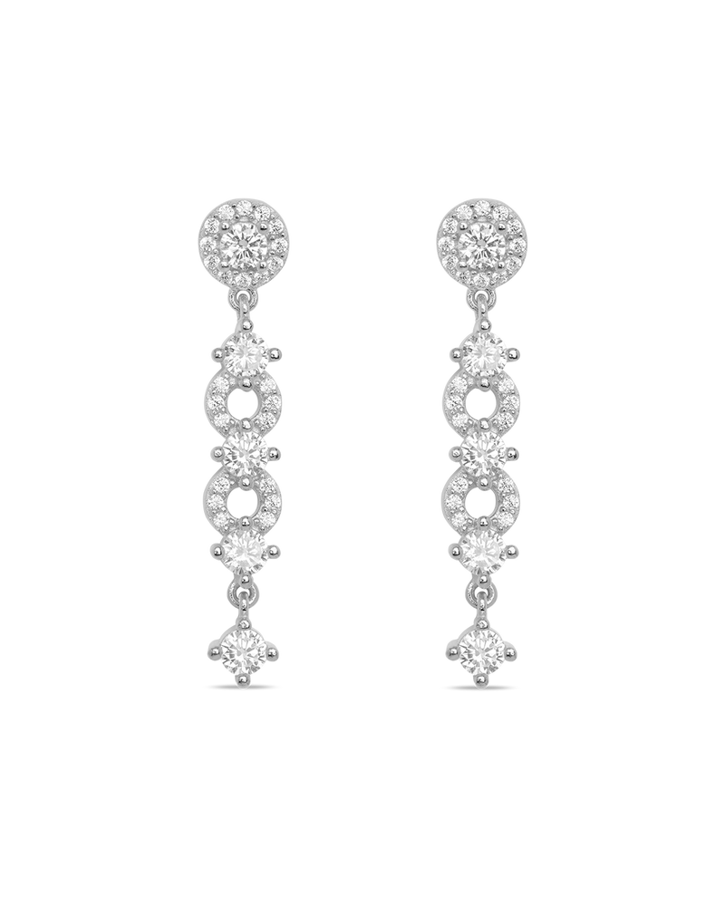 Breeze Long Silver Earrings