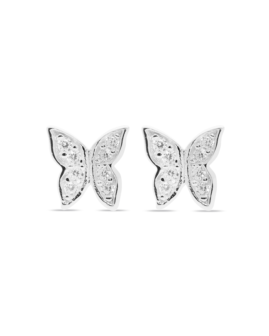 Mini Liberty Butterfly Silver Earrings