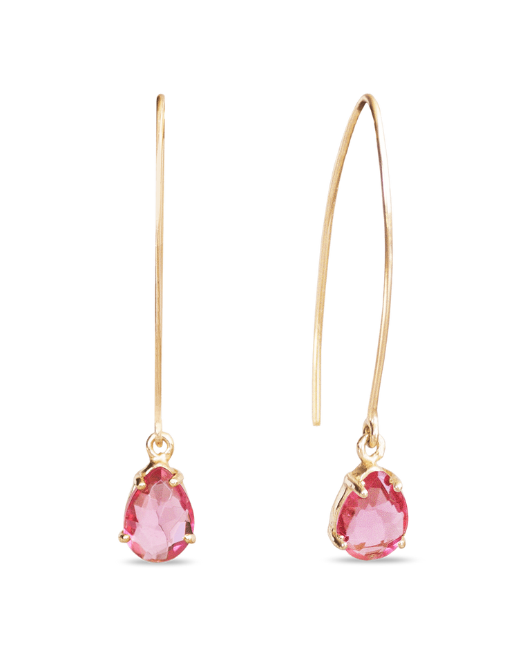 Pendientes Turmalina Rosa Kokod