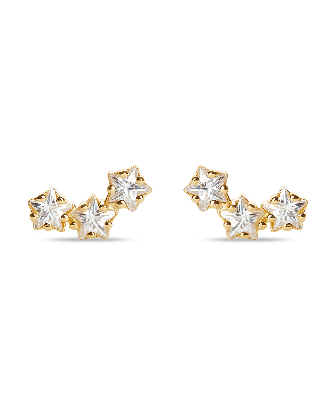 Mini Tristar Star Earrings