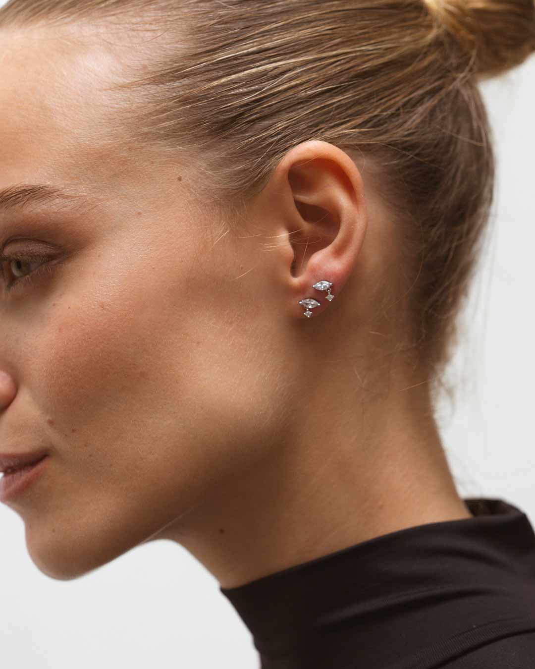 Mini Vivi Silver Earrings