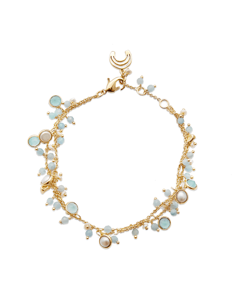 Aquamarine Amulet Bracelet