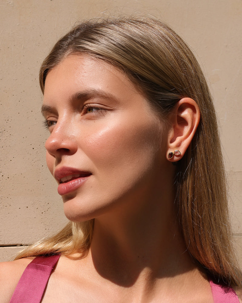 Cora Garnet Earrings