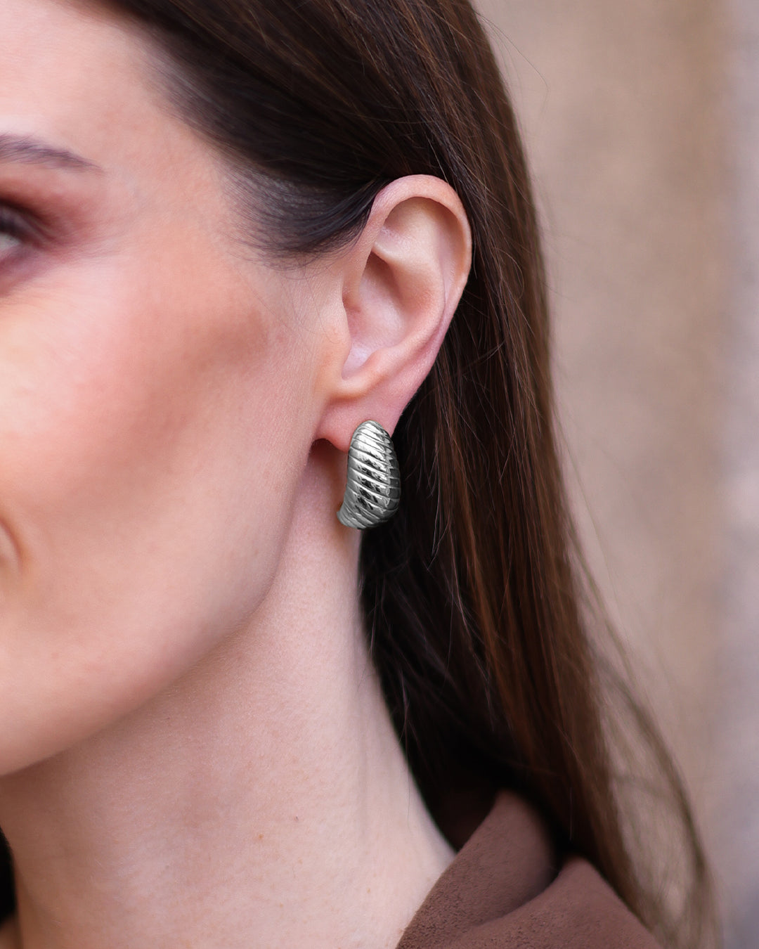 Pendientes Plateados Aura