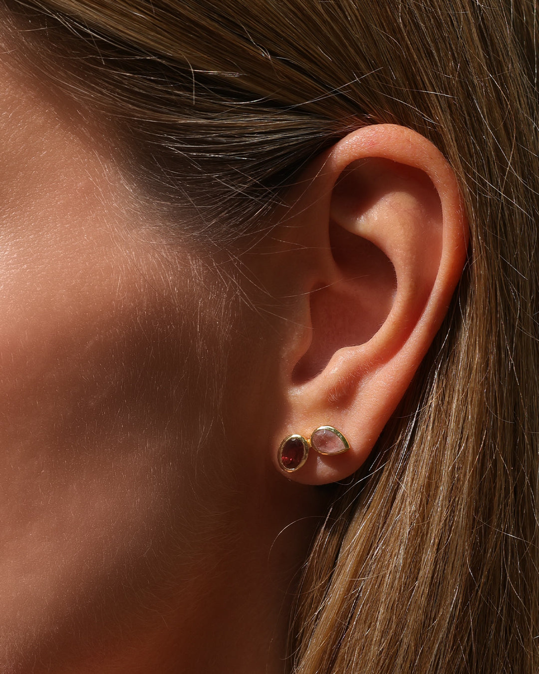 Pendientes Granate Cora