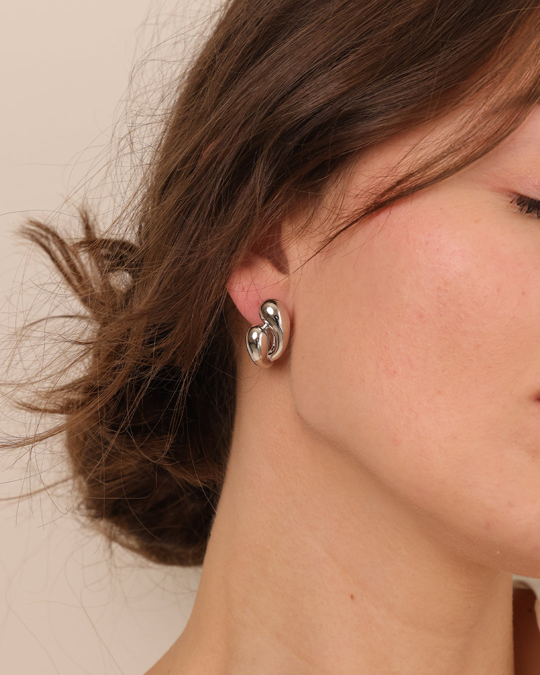 Aqua Silver Earrings
