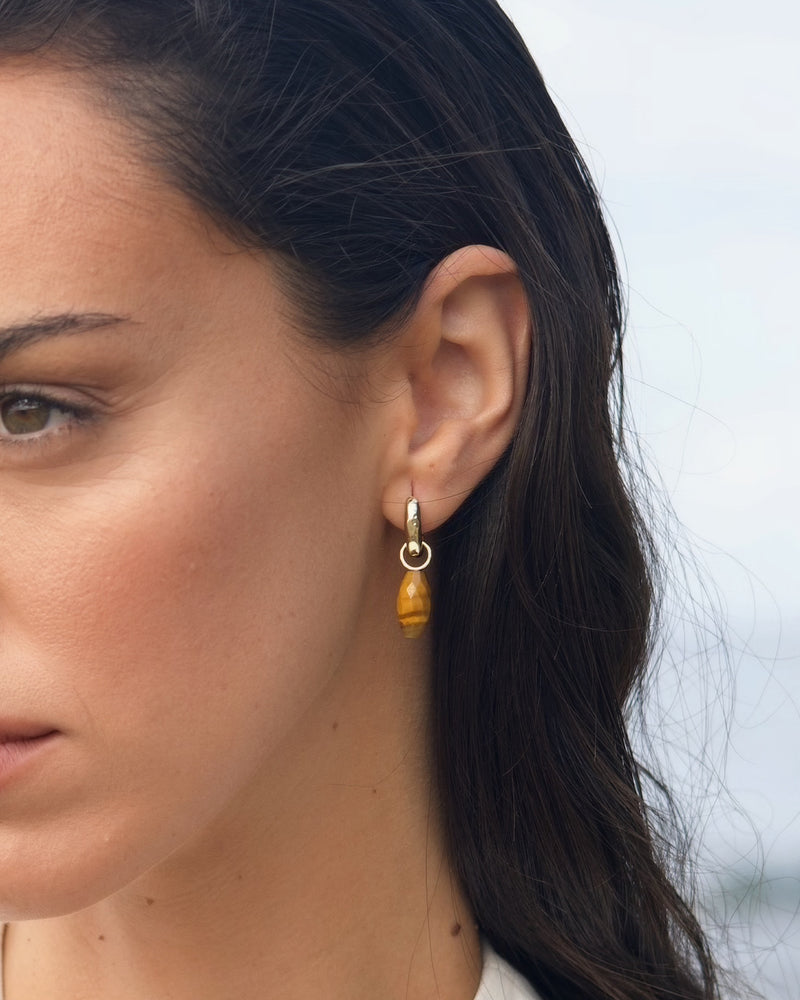 Bastet Tiger's Eye Earrings