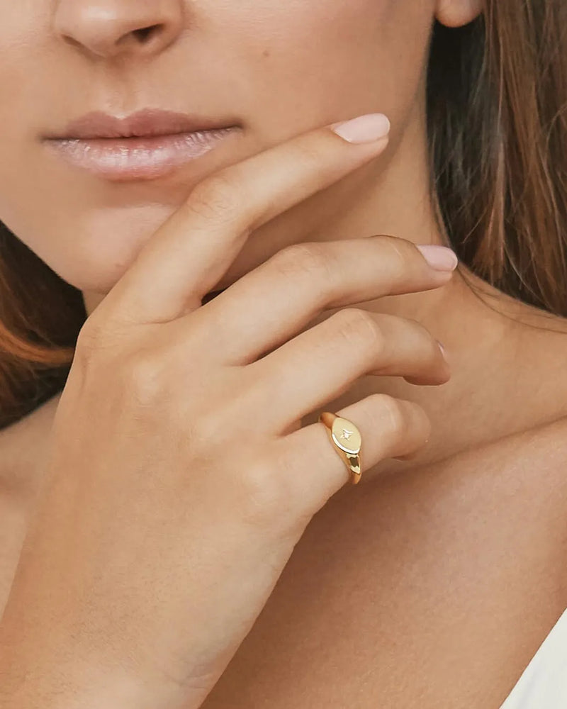 Anillo Sello Star Signet