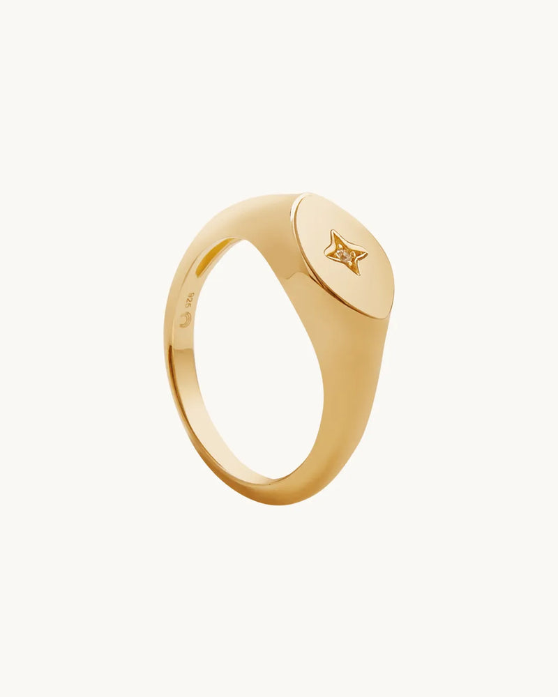 Anillo Sello Star Signet