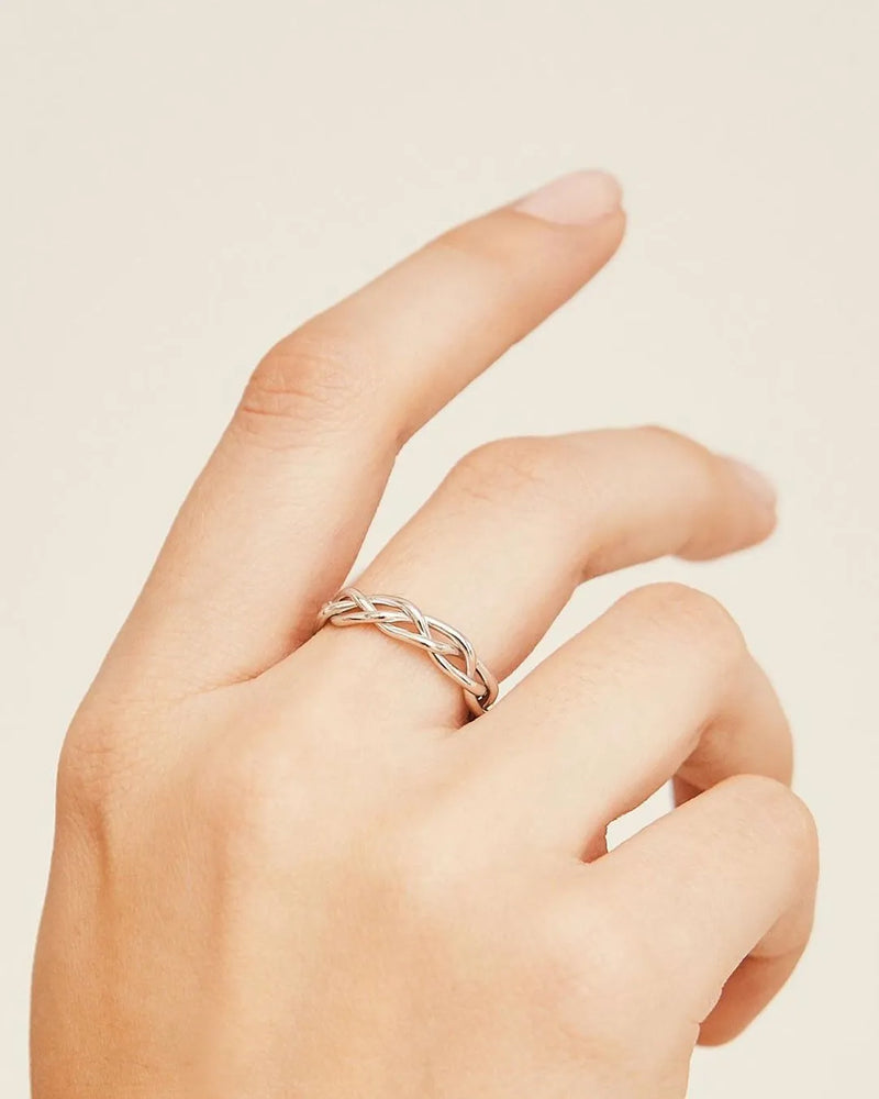 Braid Silver Ring