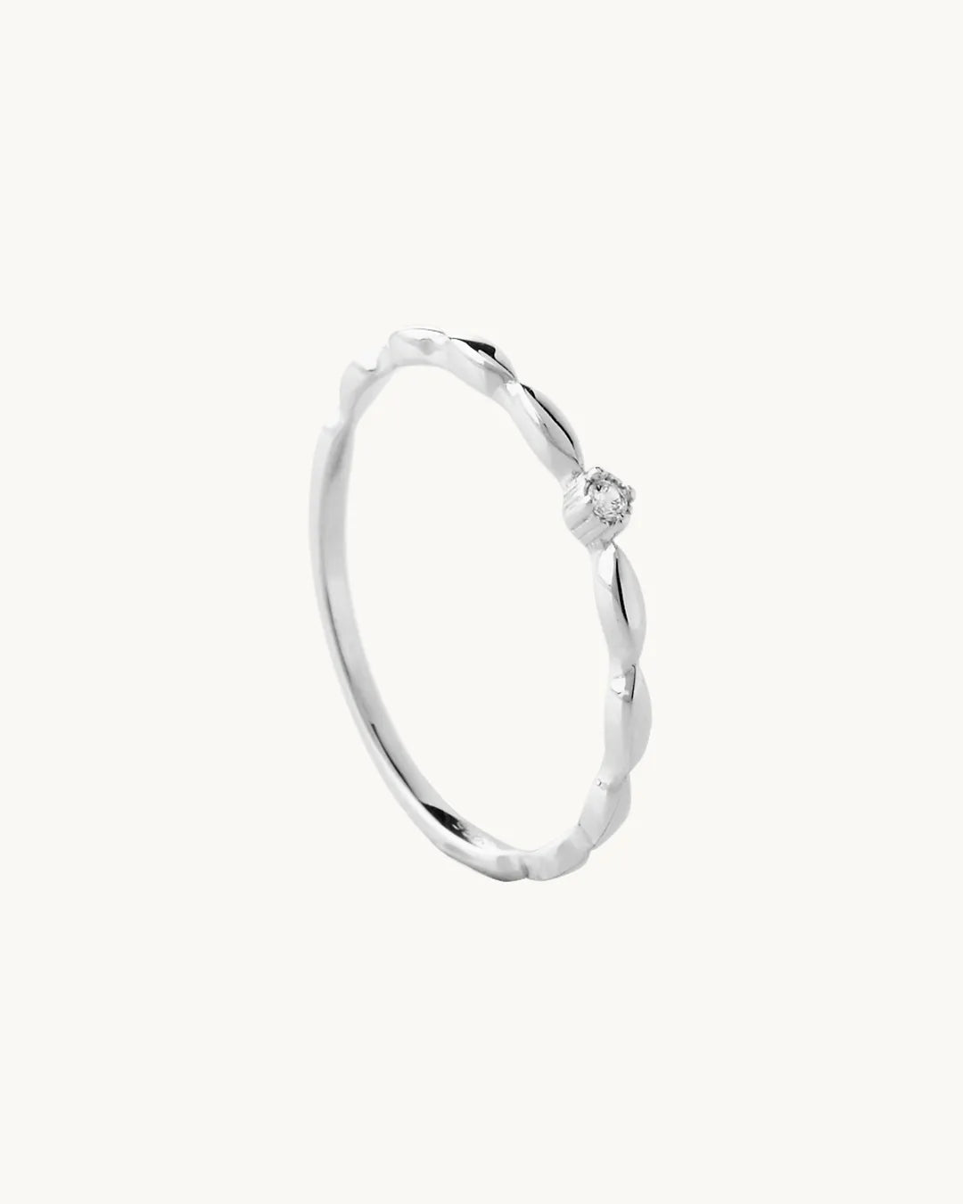 Anillo Plata Ondas Bubbly