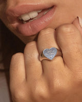 Anillo Plateado Corazón SOF