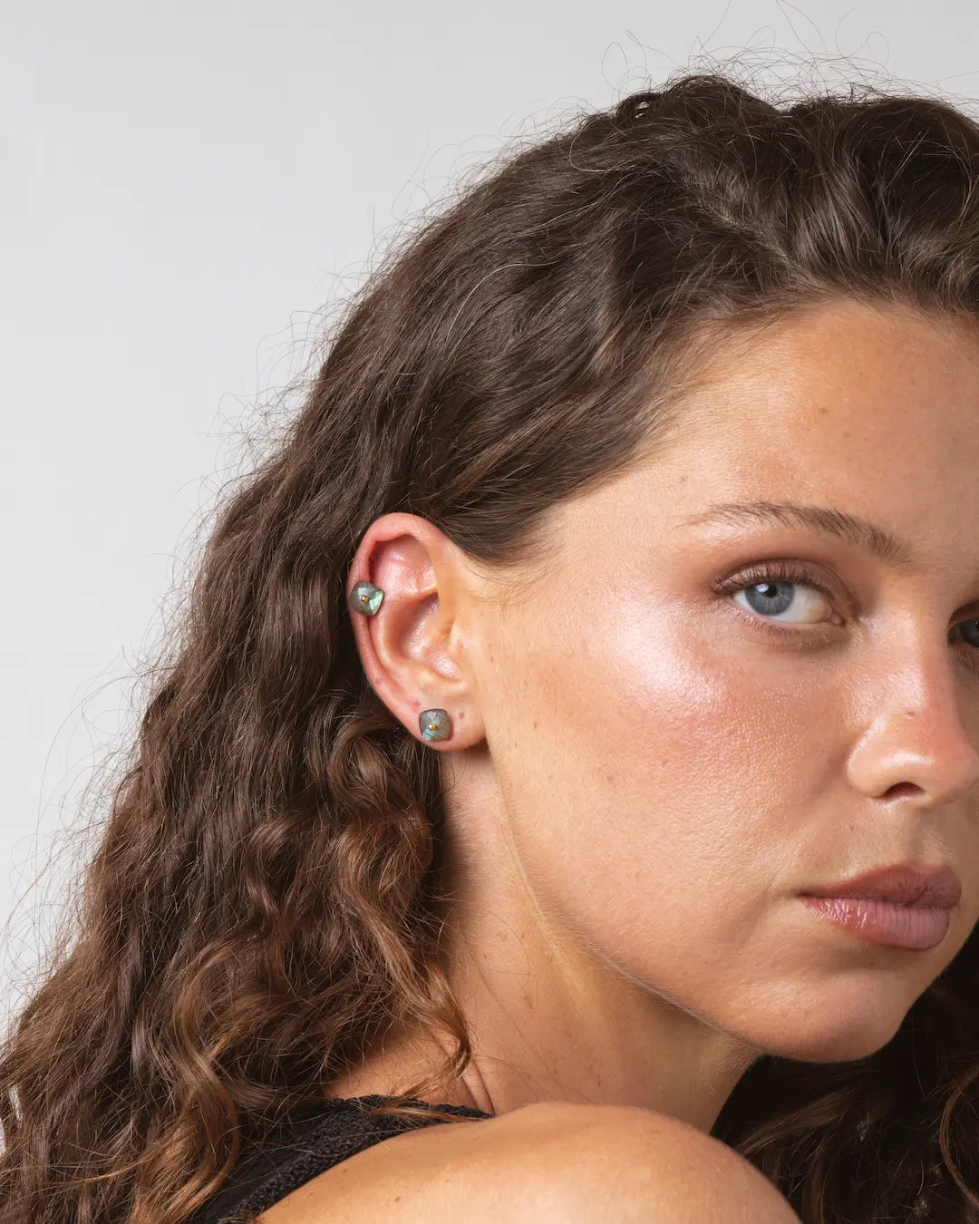 Nude Labradorite Earrings