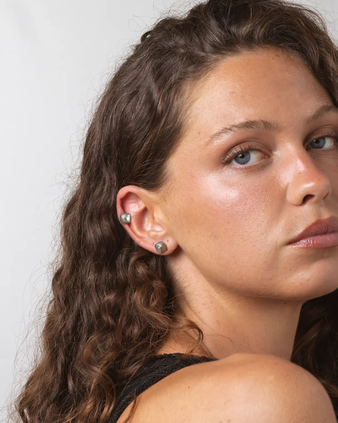 Nude Labradorite Earrings
