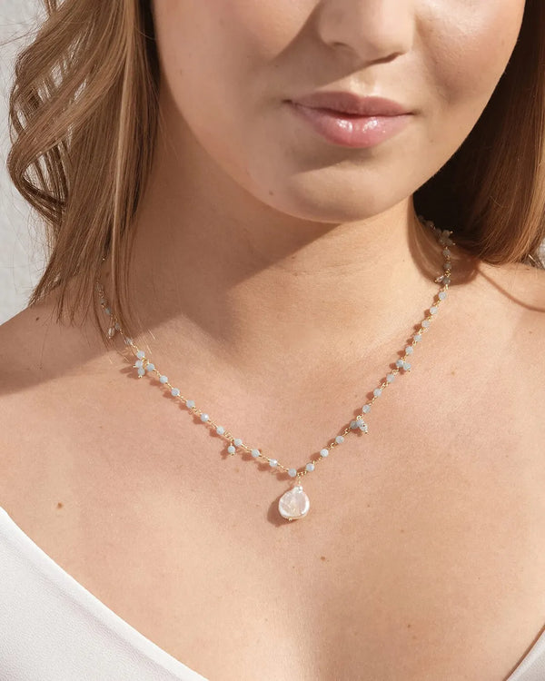 Collar Aguamarina Pearl