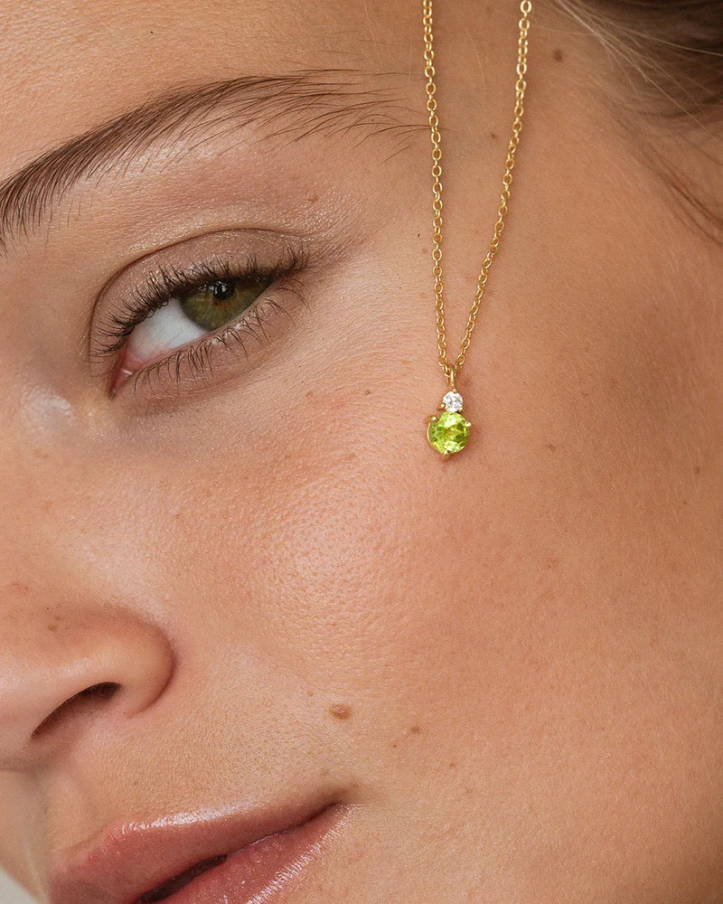 August Birthstone Necklace - Peridot