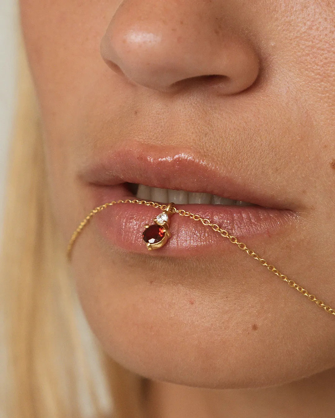 January Birthstone Necklace - Garnet