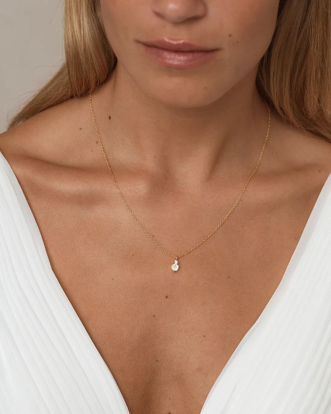 Birthstone Necklace June - Moonstone