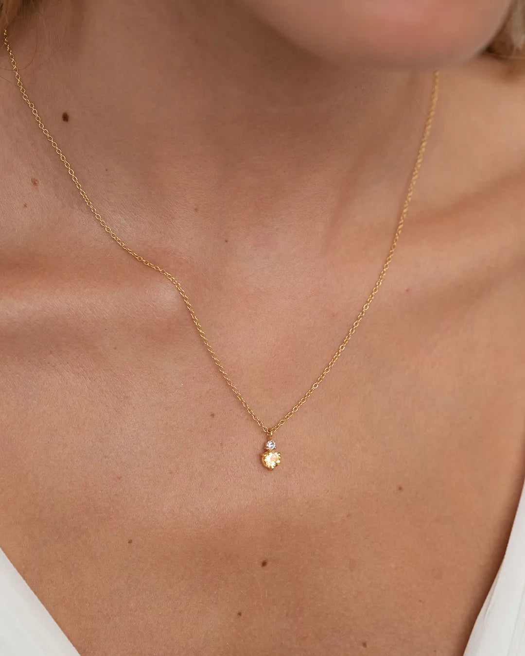 November Birthstone Necklace - Citrine