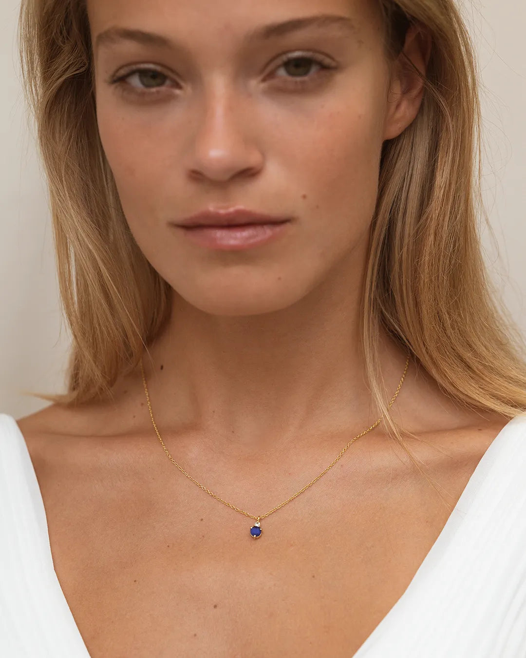 September Birthstone Necklace - Sapphire
