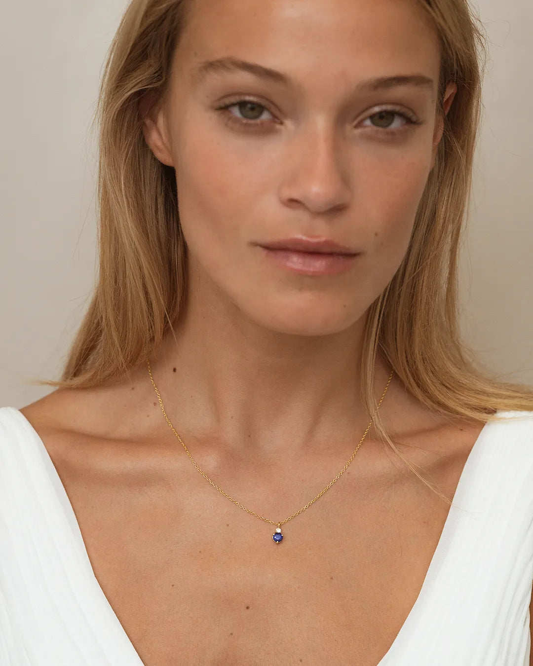 September Birthstone Necklace - Sapphire