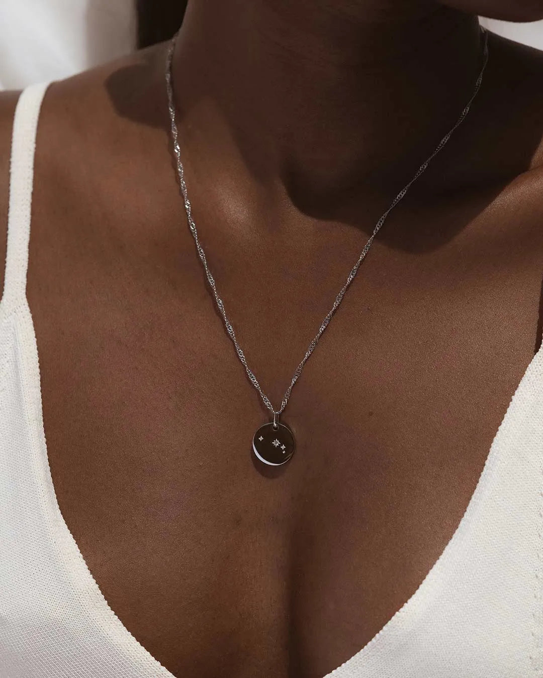 Silver Zodiac Aries Necklace